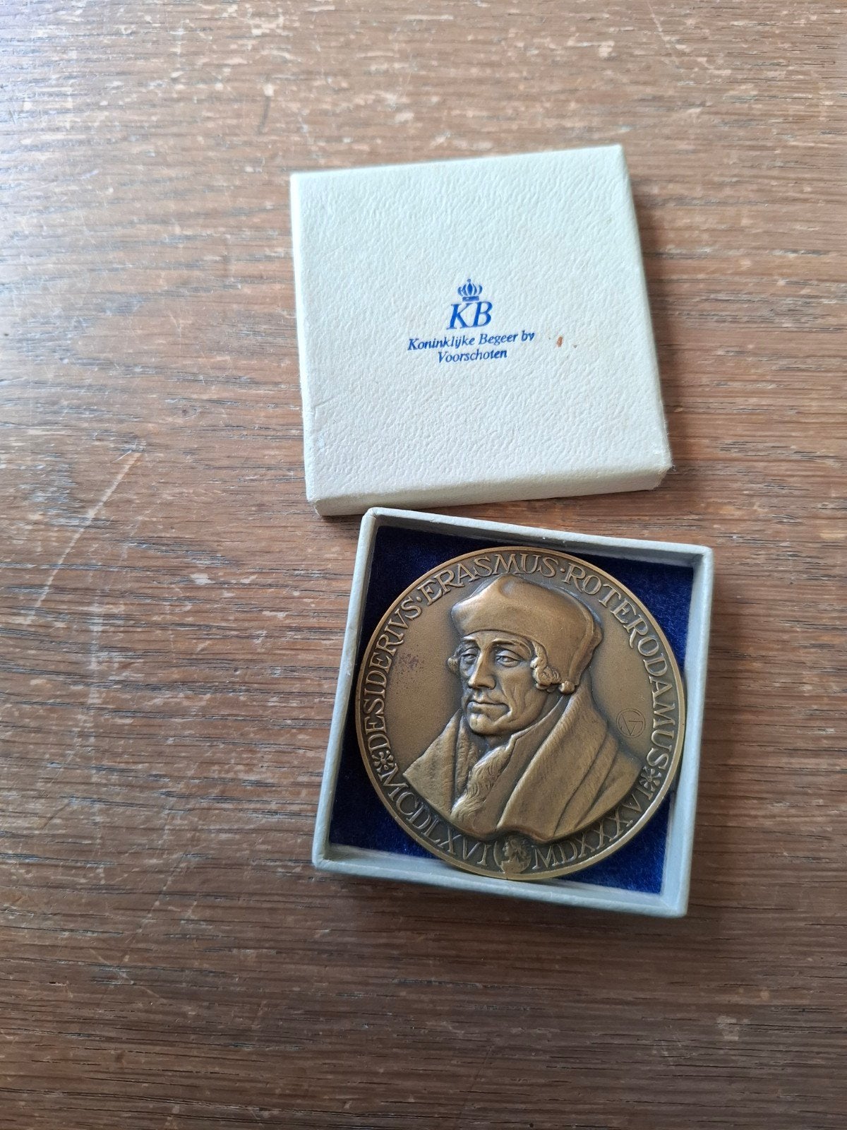 Bronzen Erasmuspenning Koninklijke Begeer 1984 Market Garden, Ophalen, Brons, Nederland