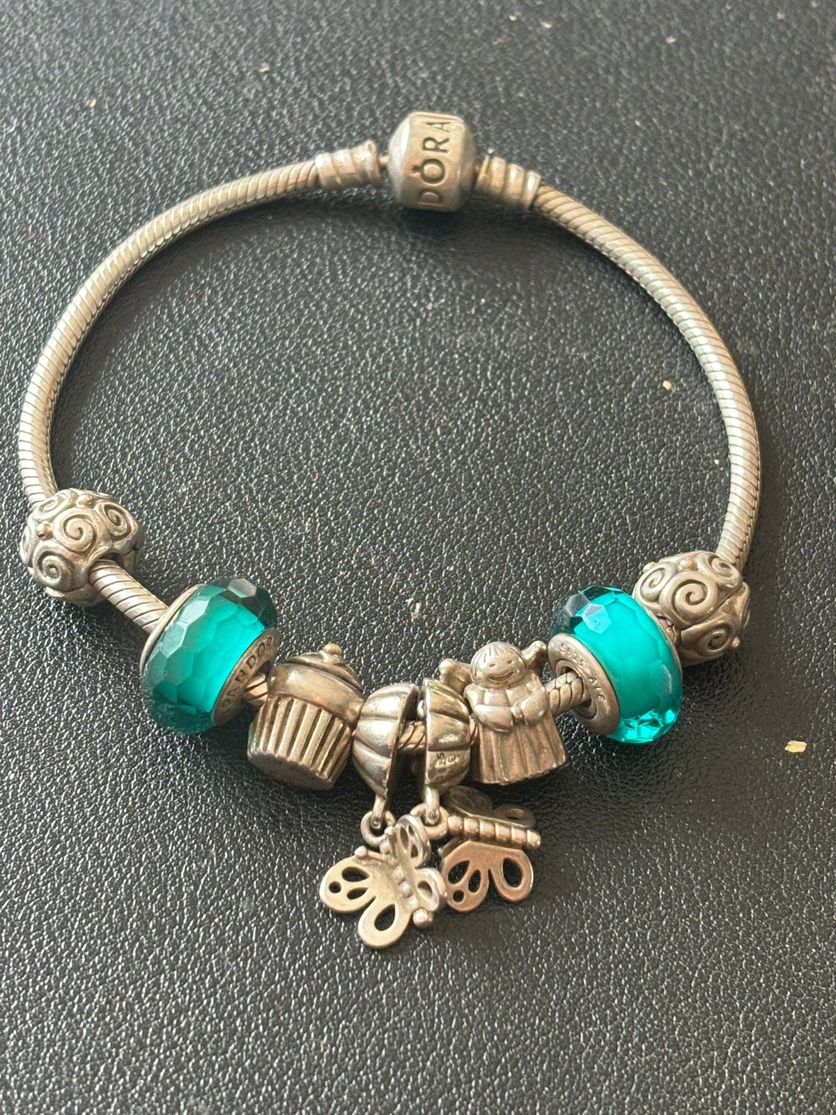 Pandora armband zilver met goud, Ophalen of Verzenden, Gebruikt, Zilver