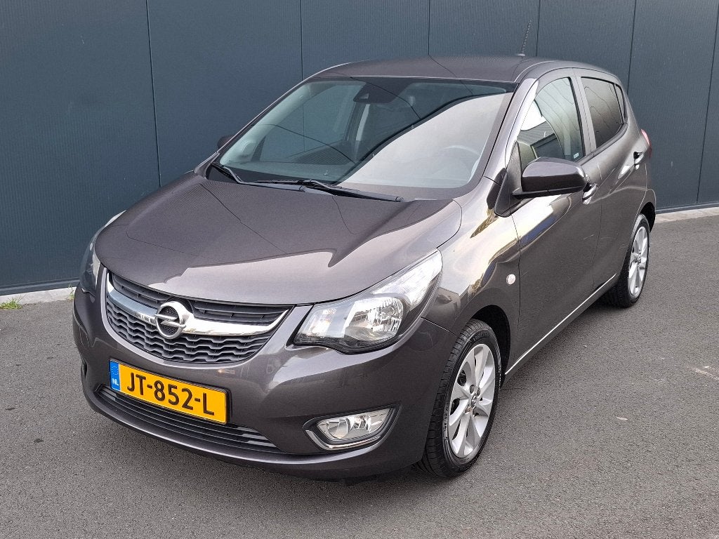 Opel Karl 1.0 Ecoflex Innovation 55KW 2016 Grijs NAP Leder, Voorwielaandrijving, 839 kg, 74 pk, Zwart