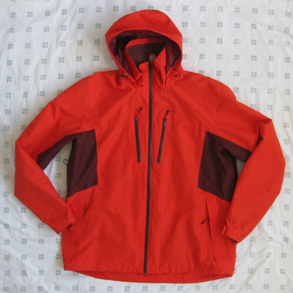 Quechua jas dames, rood, outdoor, regenjas,  2XL, 44, Maat 42/44 (L), Ophalen of Verzenden, Zo goed als nieuw, Quechua