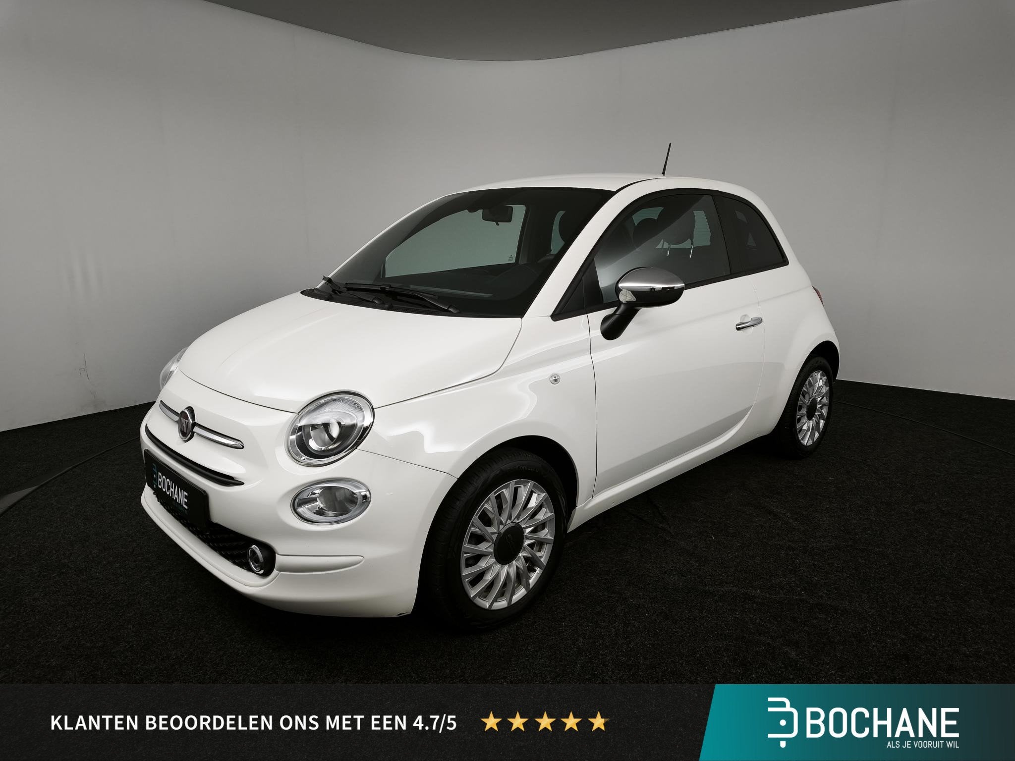Fiat 500 1.0 Hybrid | Navigatie | Parkeersensoren | Climate, Auto's, Voorwielaandrijving, Stof, Gebruikt, Euro 6