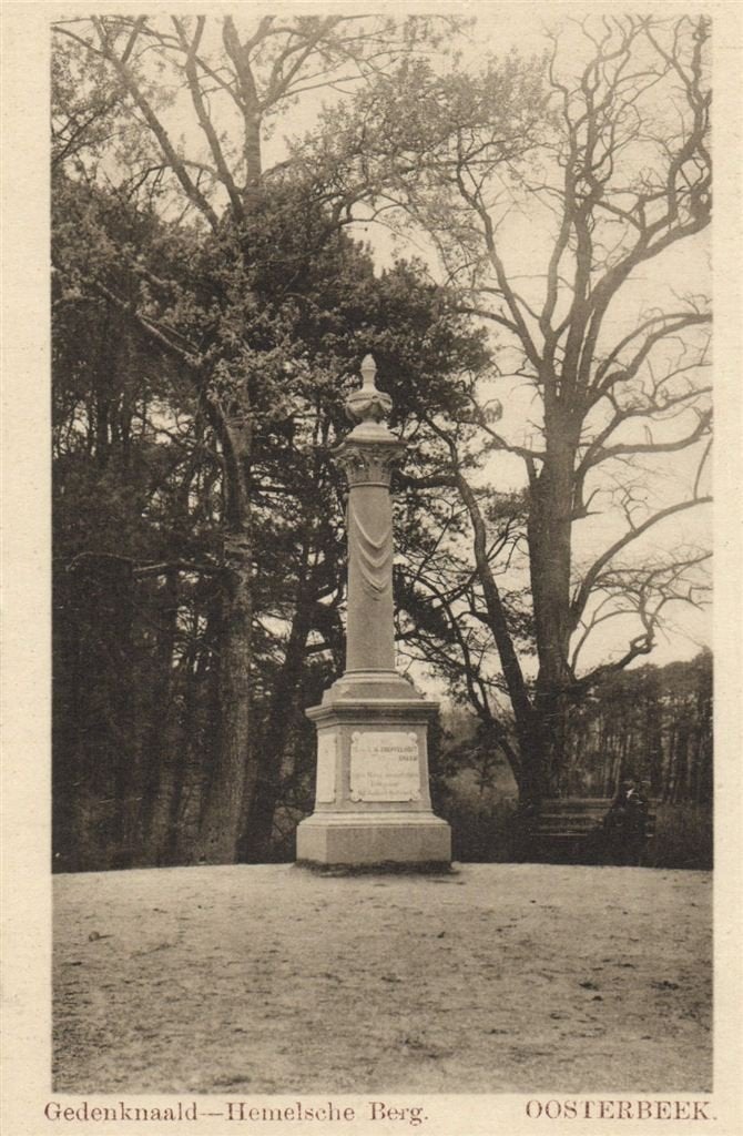 Gedenknaald - Hemelsche Berg. - Oosterbeek. - ongelopen, Ophalen of Verzenden, 1920 tot 1940, Ongelopen, Gelderland
