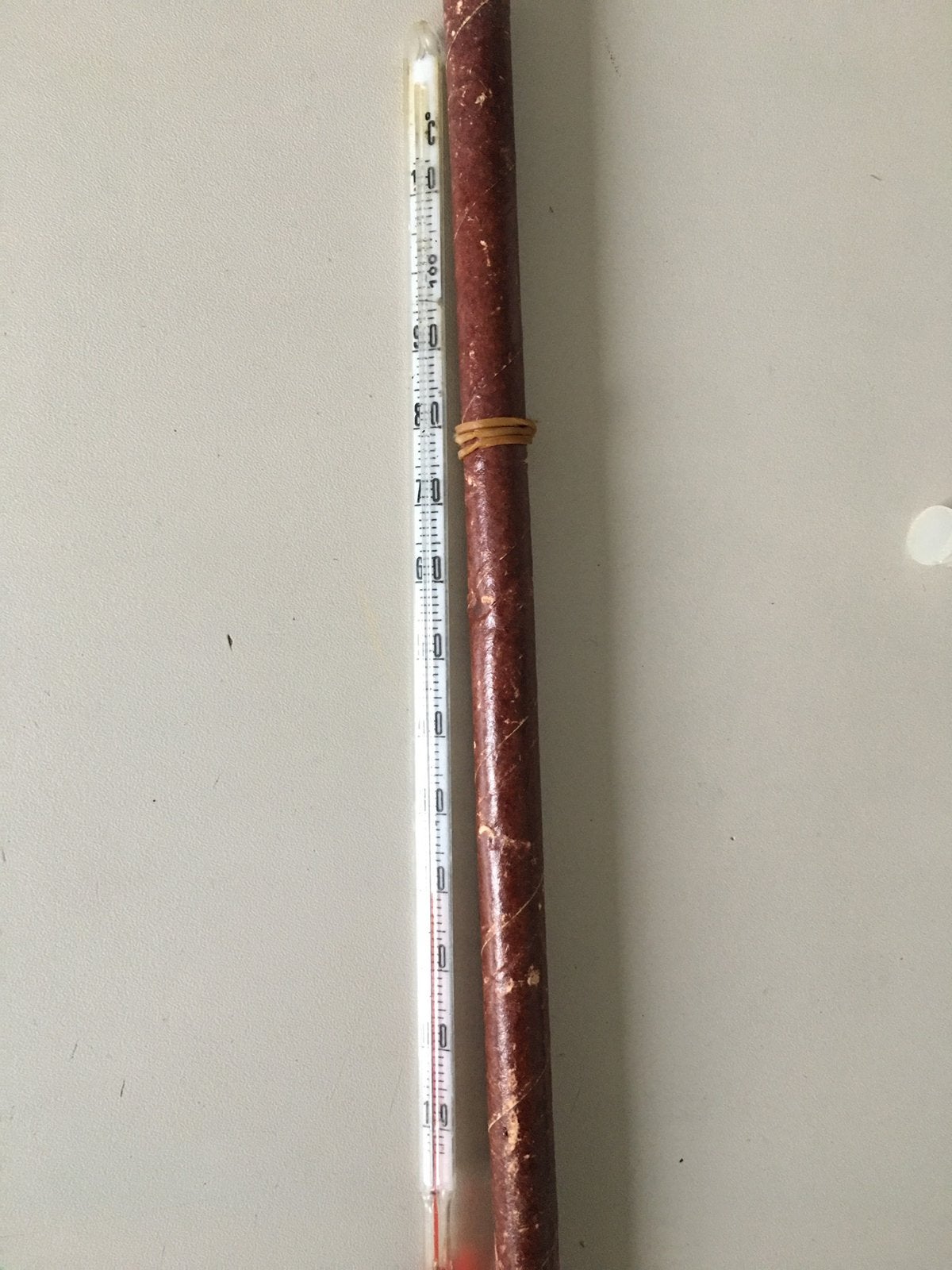 Glazen vintage thermometer, Antiek en Kunst, Ophalen of Verzenden