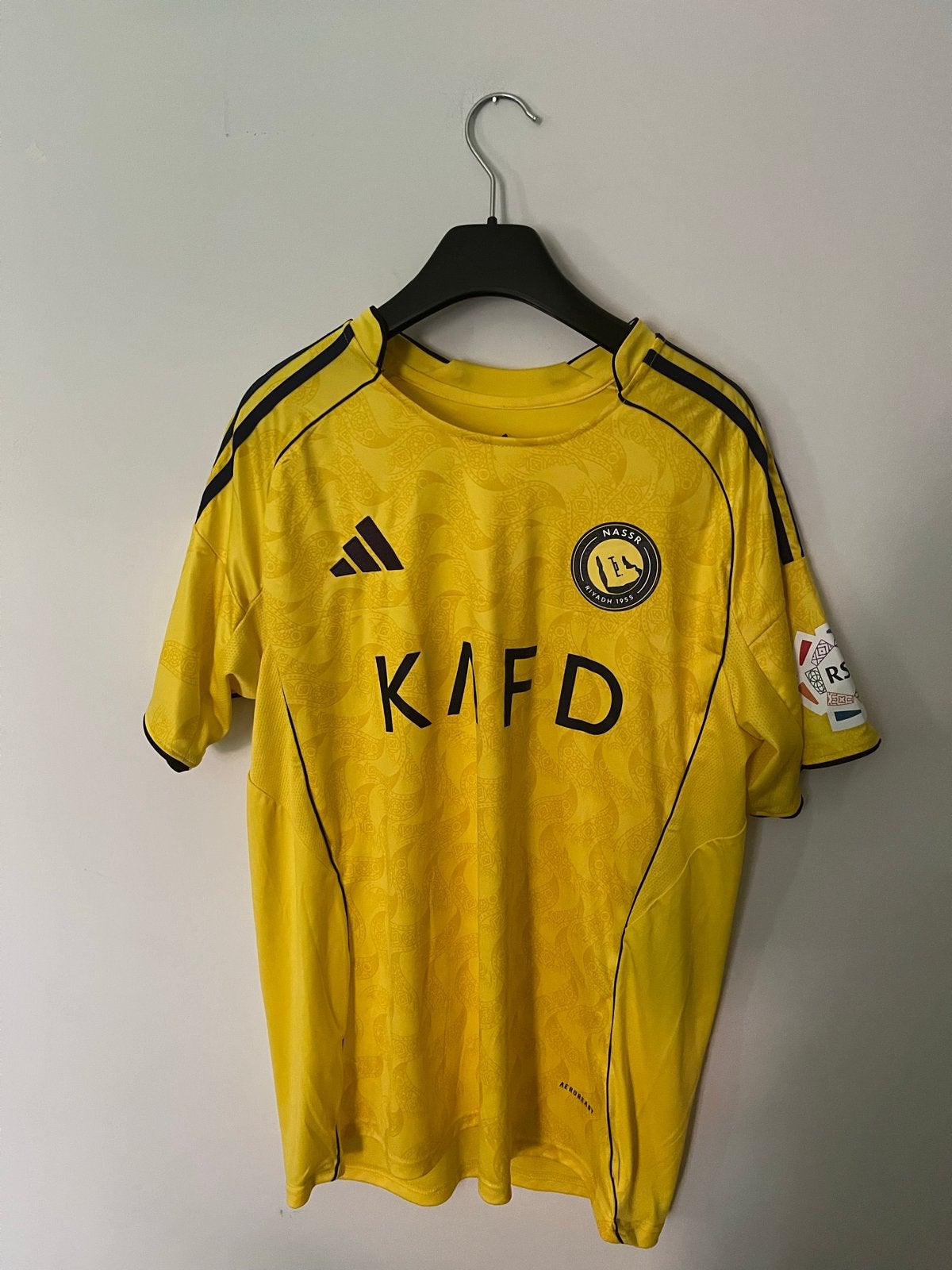 Ronaldo voetbalshirt maat L - Al Nassr thuisshirt, Maat L, Ophalen of Verzenden, Zo goed als nieuw, Shirt