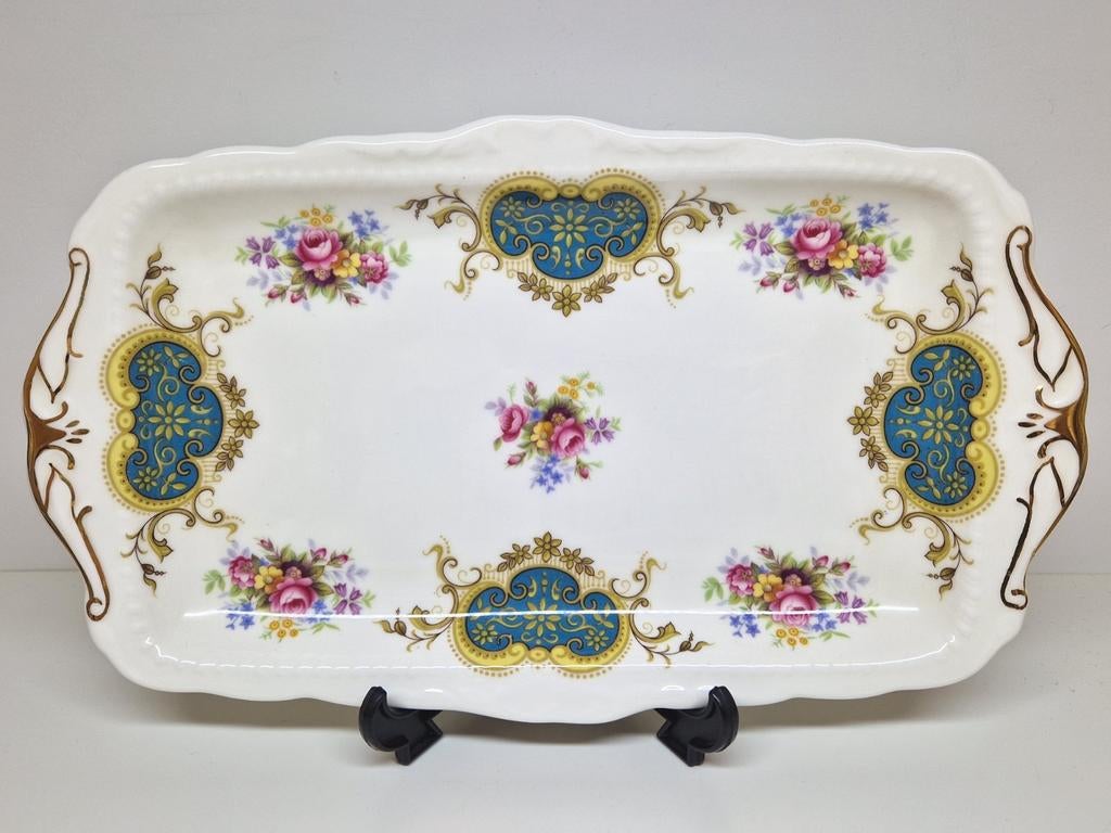 Royal Albert porseleinen cakeschaal decor Berkeley., Antiek en Kunst, Antiek | Porselein, Ophalen of Verzenden