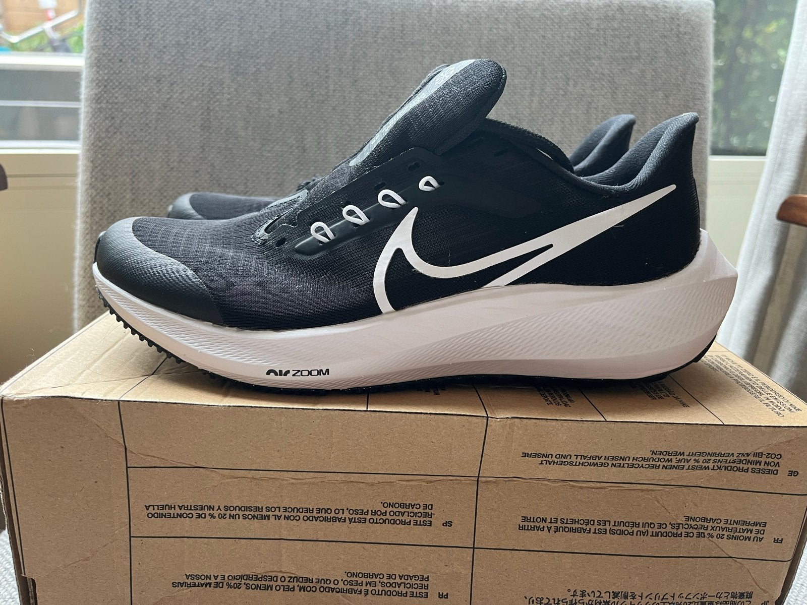 Nike Air Zoom Pegasus 39 NN GS - Zwart/Wit, Maat 38, Nieuw, Ophalen of Verzenden, Sportschoenen, Zwart