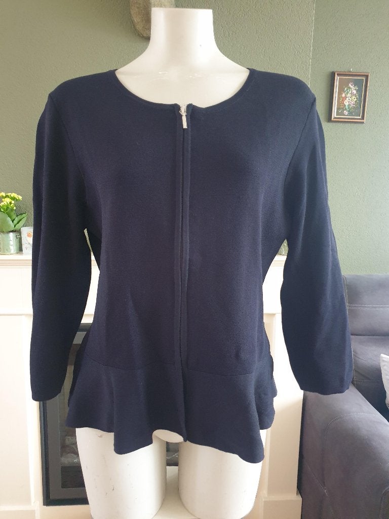 Gerry Weber schitterend blauw peplum vest M 38, Maat 38/40 (M), Zo goed als nieuw, Gerry weber, Verzenden