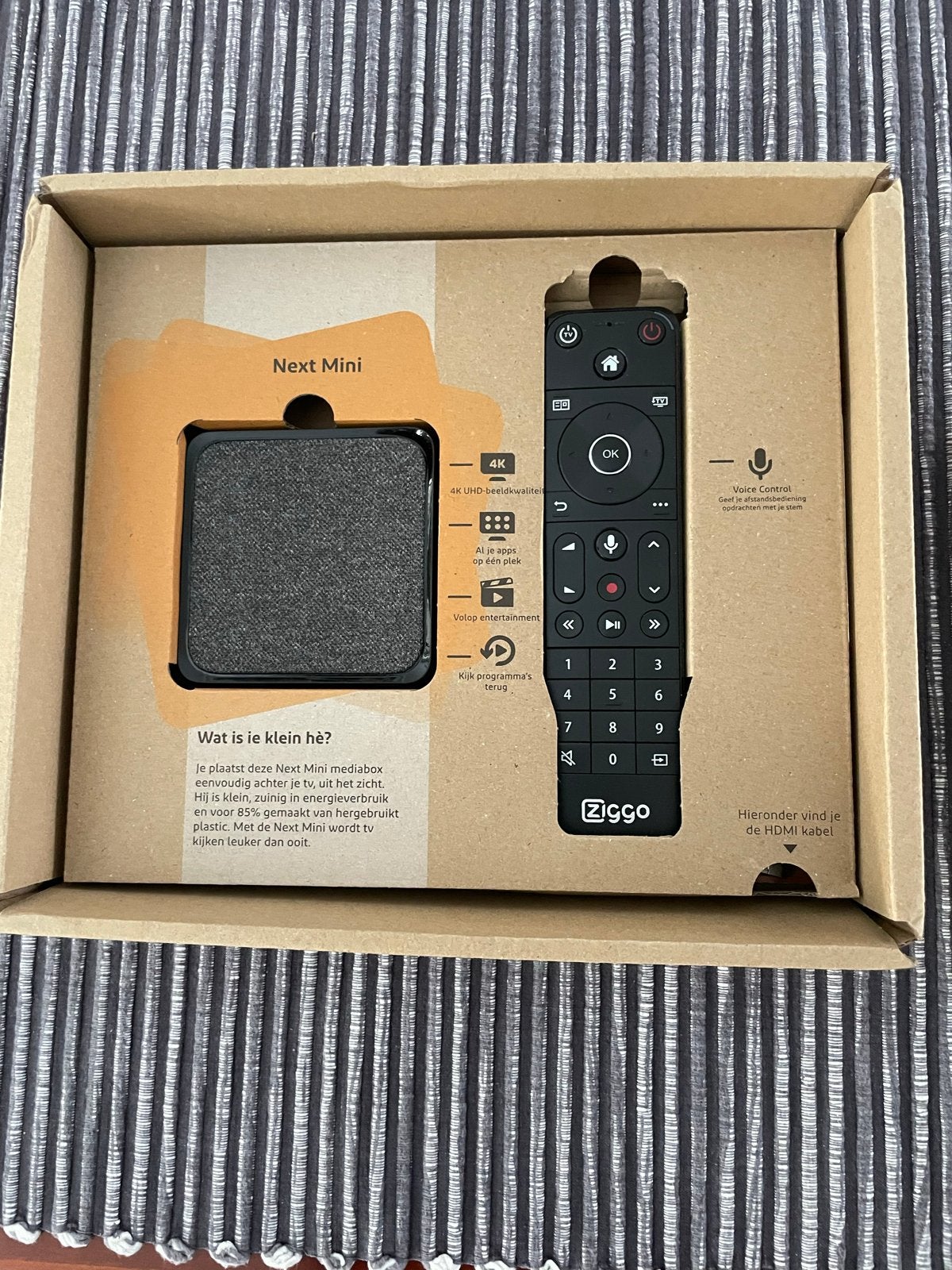 Ziggo Next Mini mediabox 4K UHD, Ophalen of Verzenden, Nieuw, HDMI, Zonder harde schijf