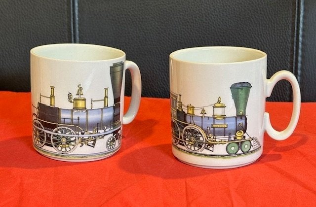 2x mok/beker Villeroy en Boch - trein/locomotief motief, Huis en Inrichting, Keuken | Servies, Ophalen, Gebruikt, Villeroy & Boch