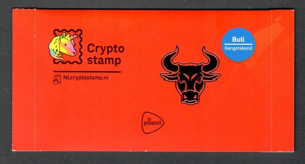 POSTNL Crypto Stamp 2022 Bull/Stier Ongeopend/Sealed, Ophalen of Verzenden, Na 1940, Postfris