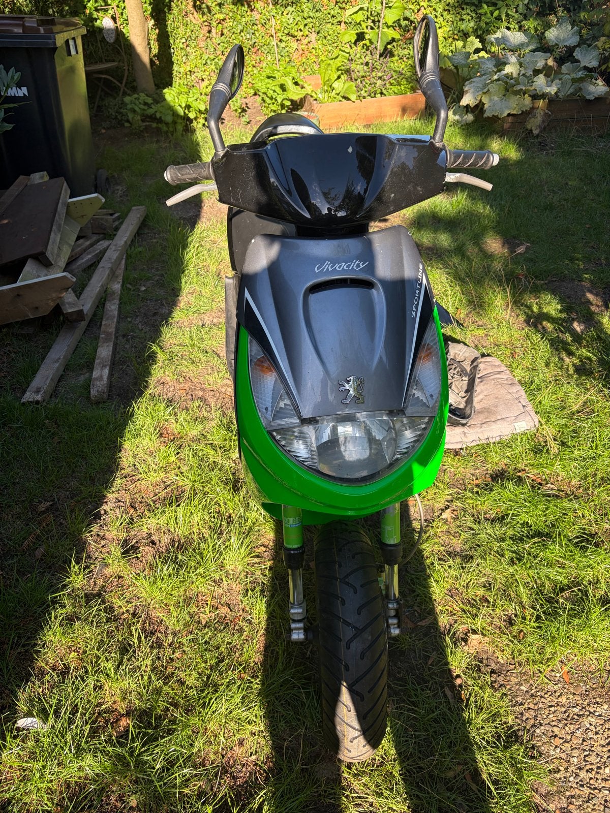 Peugeot Vivacity Scooter - Groen/Zwart, Ophalen, Gebruikt, Tweetakt, Vivacity