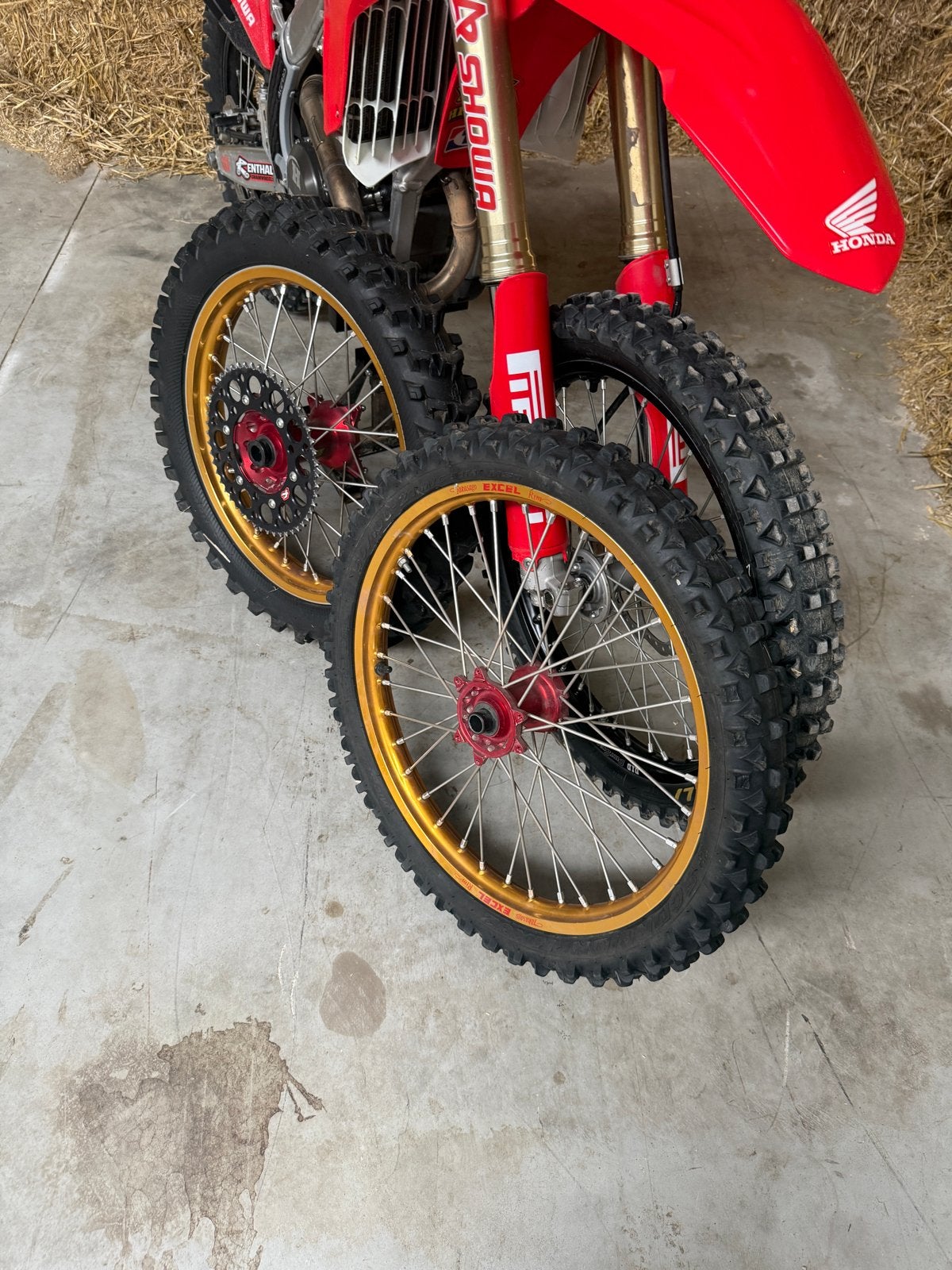 Honda CRF Haan crossmotor wielen set, Motoren, Ophalen, Gebruikt