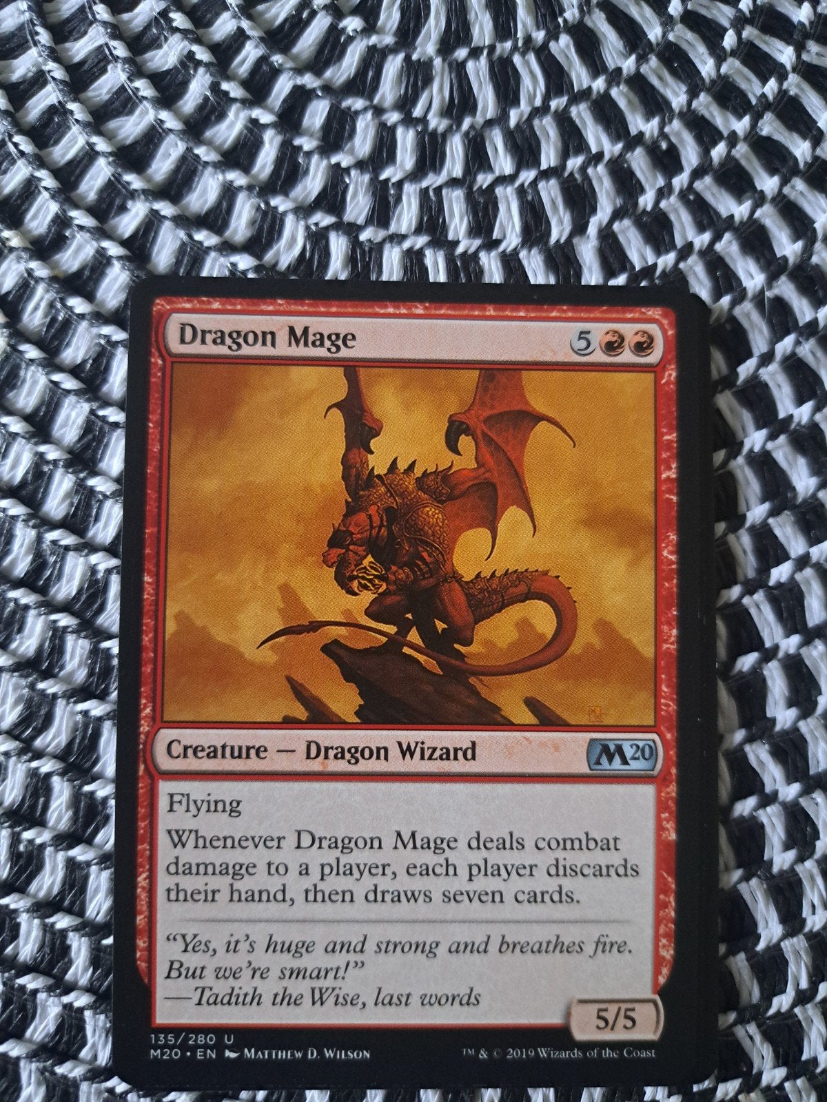 Magic: The Gathering - Dragon Mage (M20), Verzenden, Zo goed als nieuw, Losse kaart