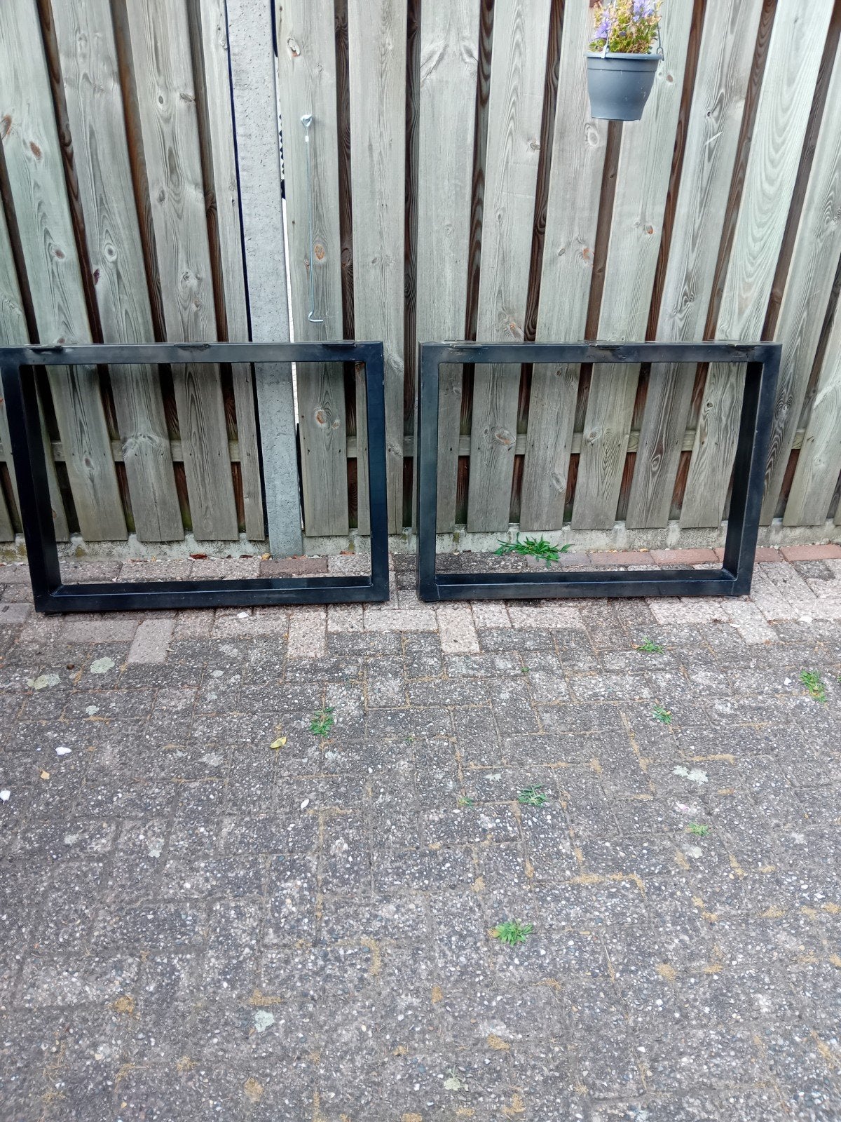 metalen onderstel tafel poten, Huis en Inrichting, Tafelonderdelen, Ophalen, Tafelpoot, 50 tot 100 cm, Zo goed als nieuw