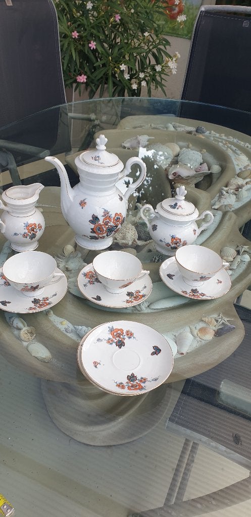 Vintage Thee & koffie antiek servies, Ophalen of Verzenden