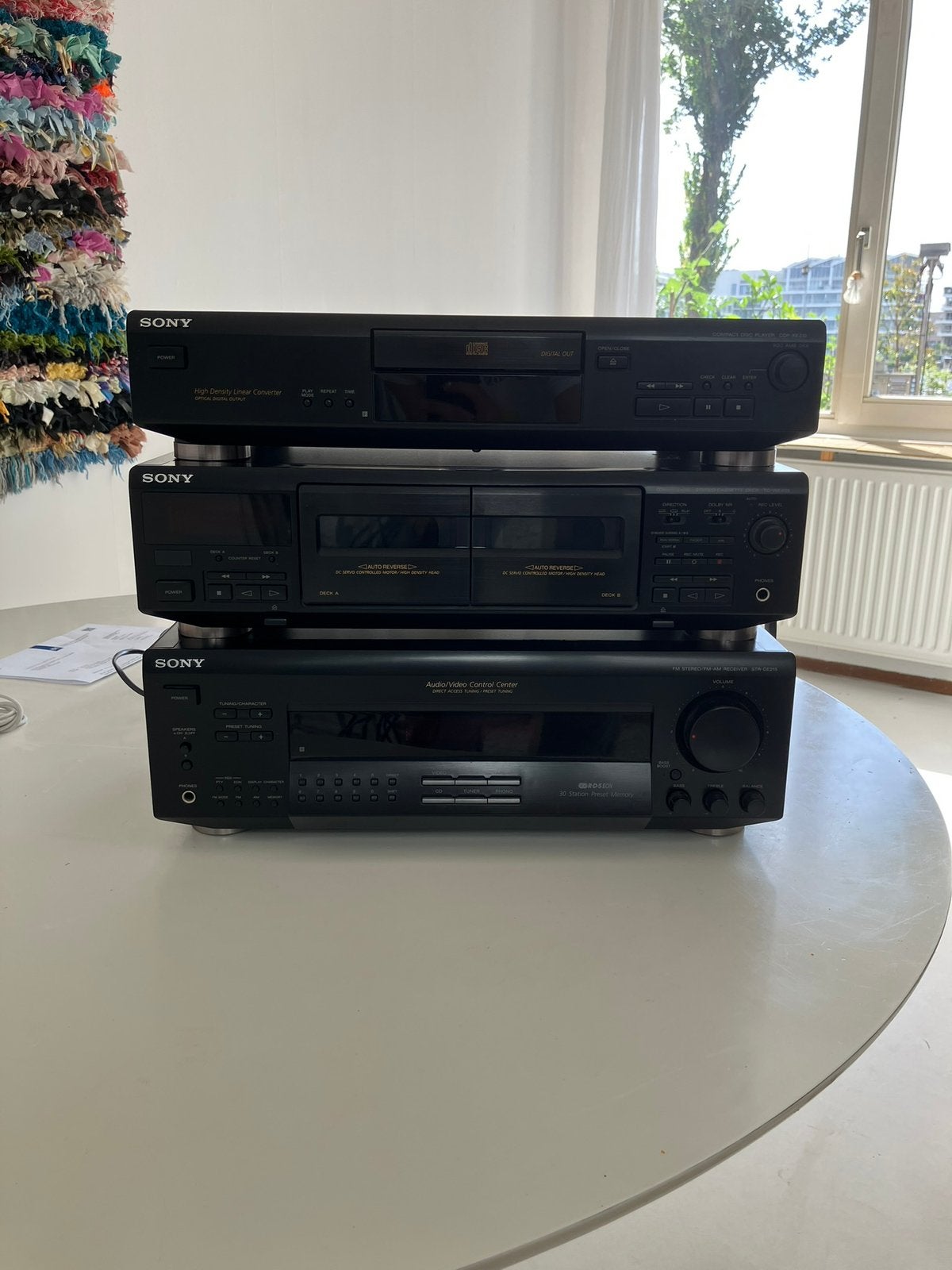 Vintage Sony Hi-Fi Stack System Jaren '90s + speakers, Ophalen, Zo goed als nieuw, Speakers, Sony