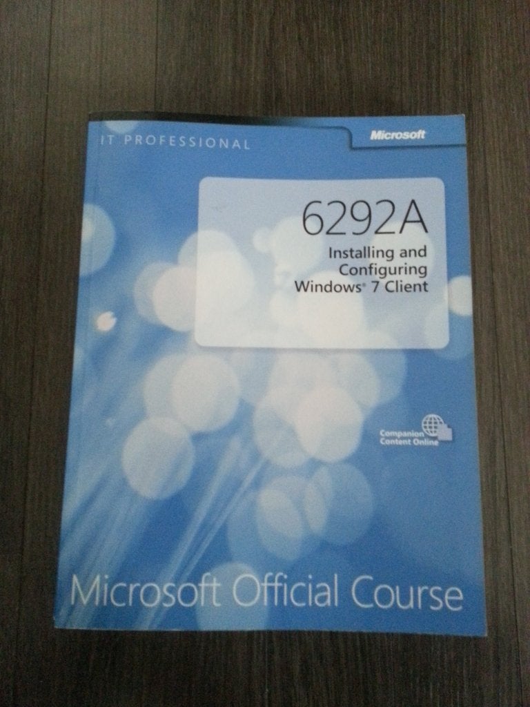 MS Official Course 6292A Installing and Configuring Windows7, Boeken, Informatica en Computer, Ophalen of Verzenden, Gelezen, Besturingssystemen