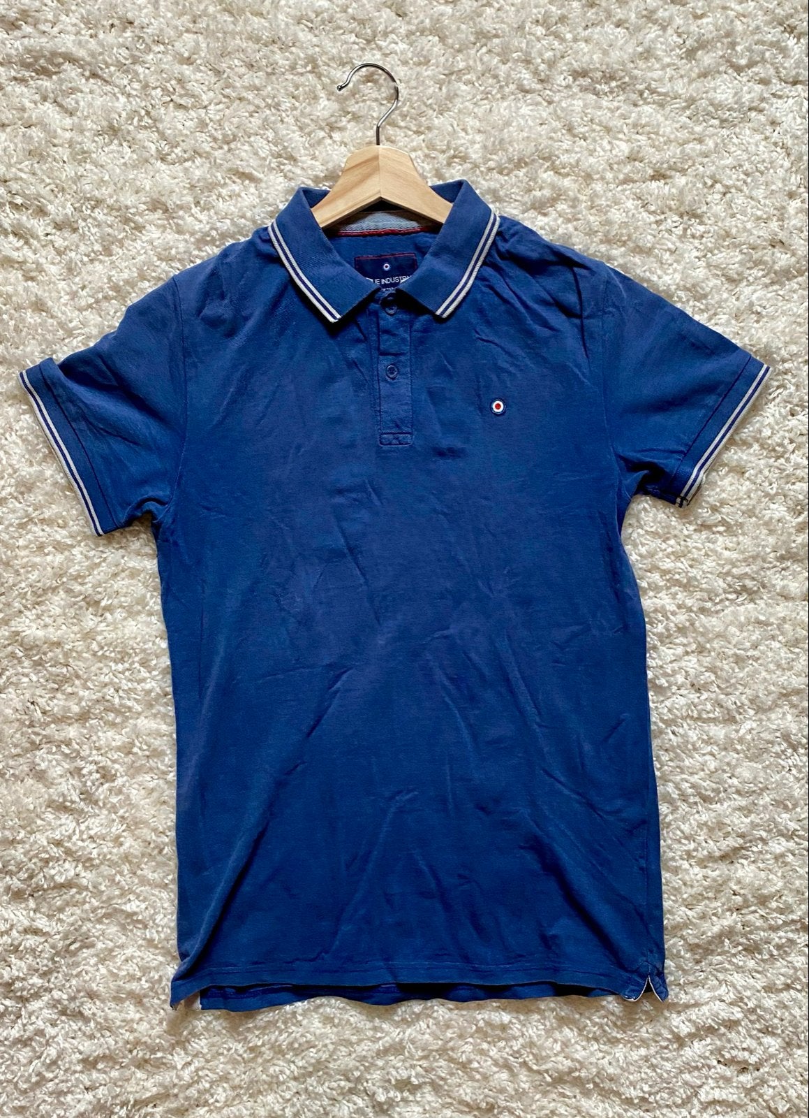 Blue Industry polo - Maat M, Ophalen of Verzenden, Gedragen, Maat 48/50 (M), Blauw