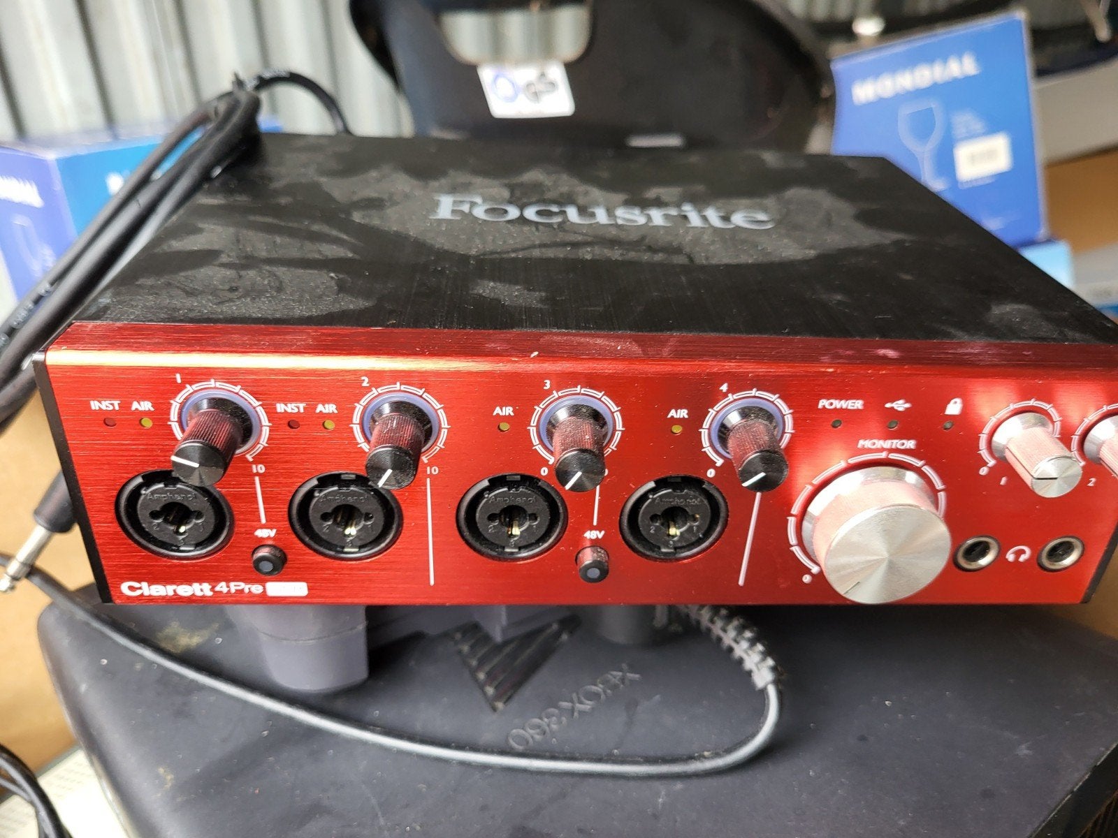 Focusrite Clarett 4Pre USB Audio Interface, Ophalen of Verzenden, Gebruikt, Minder dan 5 kanalen, Microfooningang