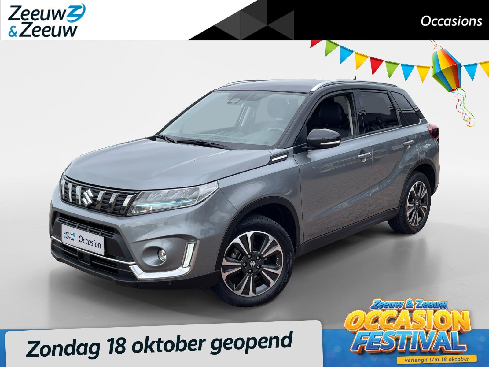 Suzuki Vitara 1.5 Hybrid Style *Automaat*Navi+Camera*Adapt., Auto's, Dealer onderhouden, Stof, Gebruikt, Euro 6