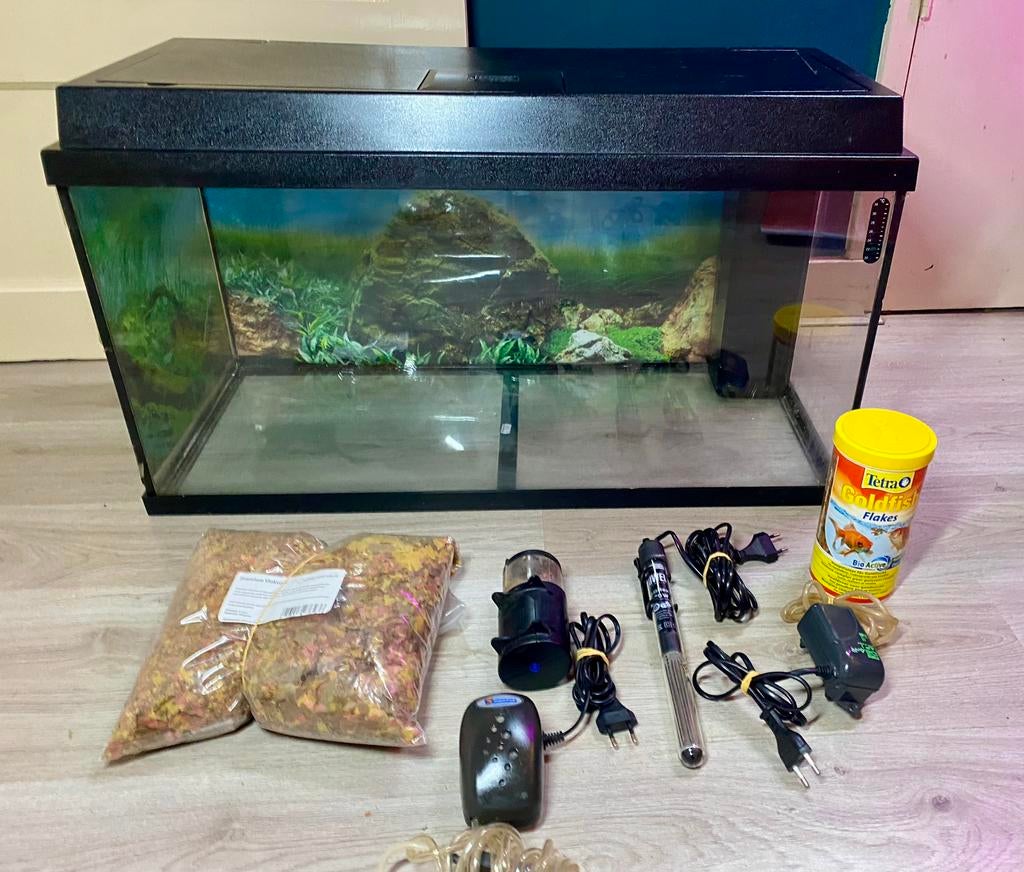 Aquarium met deksel Juwel Primo 110L zwart SET, Ophalen of Verzenden, Zo goed als nieuw, Leeg aquarium