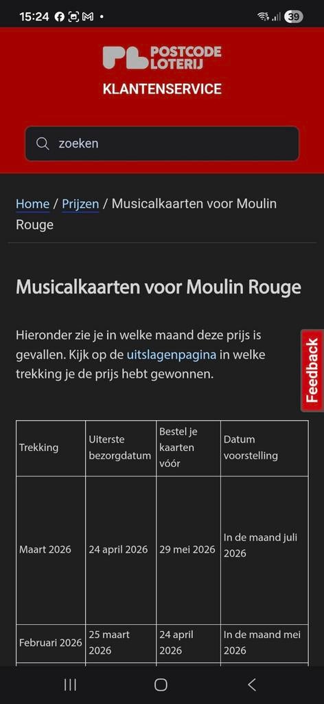 2 kaarten voor Musical Moulin Rouge, Tickets en Kaartjes, Theater | Musical, Twee personen