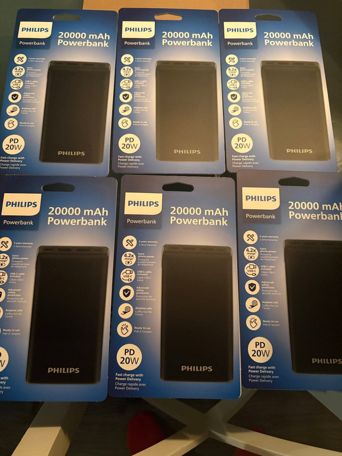 6x Philips Powerbank 20.000 mAh PD 20W - Nieuw in verpakking, Ophalen of Verzenden, Nieuw