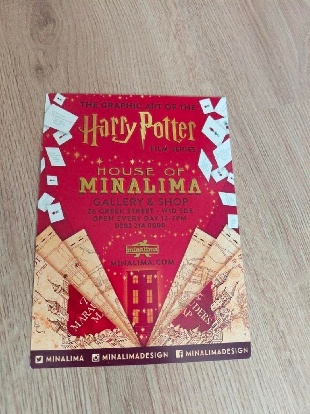 House of MinaLima galerij en winkel Harry Potter kaart., Ophalen of Verzenden, Zo goed als nieuw, Overige typen