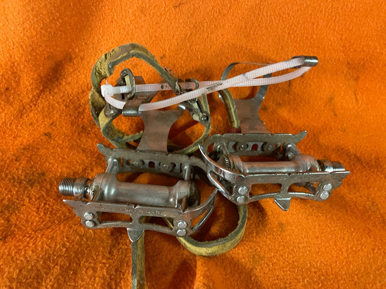 Campagnolo nuovo record racefiets Pedalen met Toe Clips, Crankstel of Pedalen, Gebruikt, Verzenden, Staal