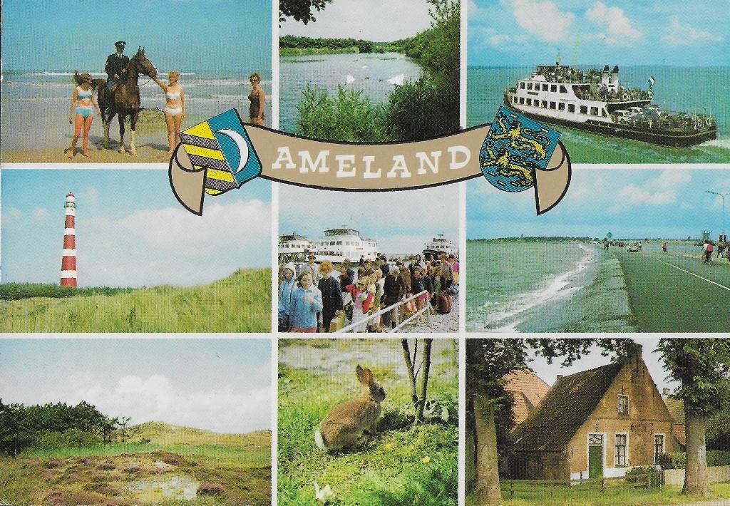 S24 Gelopen ansichtkaart: Ameland, Ophalen of Verzenden, 1980 tot heden, Gelopen, Waddeneilanden