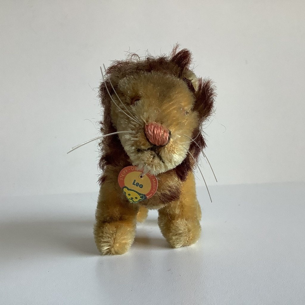Vintage Steiff leeuwtje “Leo” met schildje, Ophalen of Verzenden, Zo goed als nieuw, Stoffen beer, Steiff