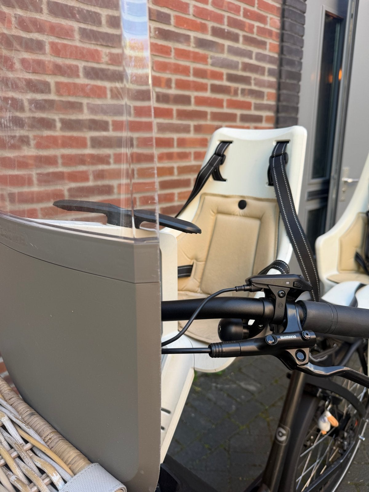 Bobike Exclusive Mini plus safari chic fietszitje windscherm, Ophalen, Voetsteuntjes, 0 t/m 18 kg, Voorzitje