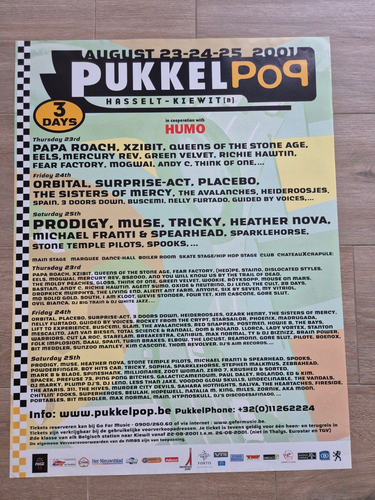 Concert poster Pukkelpop 2001, Verzamelen, Posters, Ophalen of Verzenden, Zo goed als nieuw, Muziek
