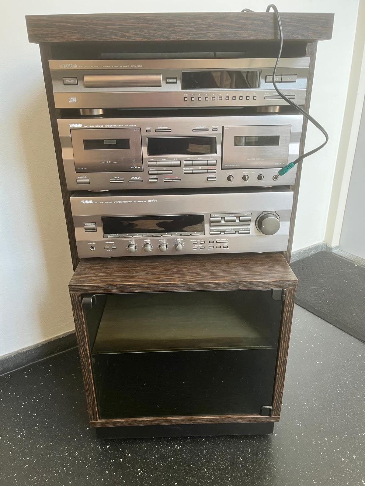 Yamaha Hifi Set met CD-speler, Cassettedeck, Receiver + kast, Gebruikt, Losse componenten, Cassettedeck, Ophalen