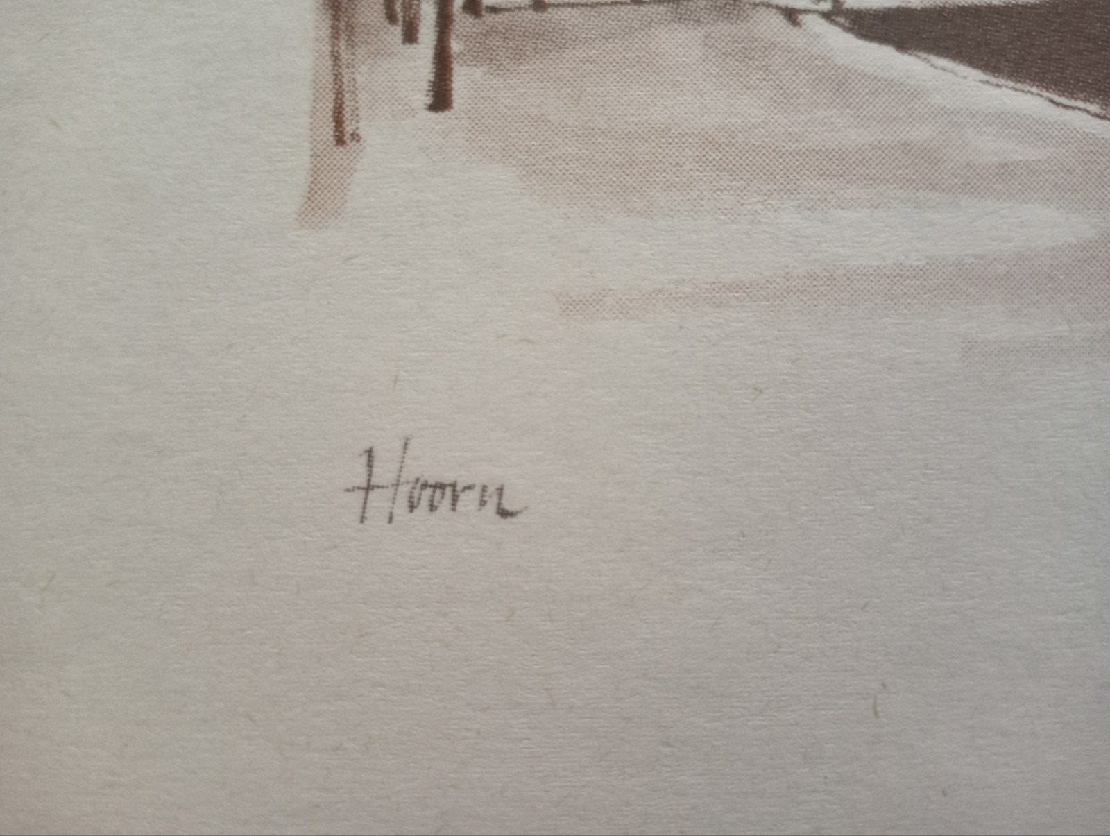 Hoorn offset prent, Ophalen of Verzenden, Voor 1940, Gebruikt, Overige onderwerpen