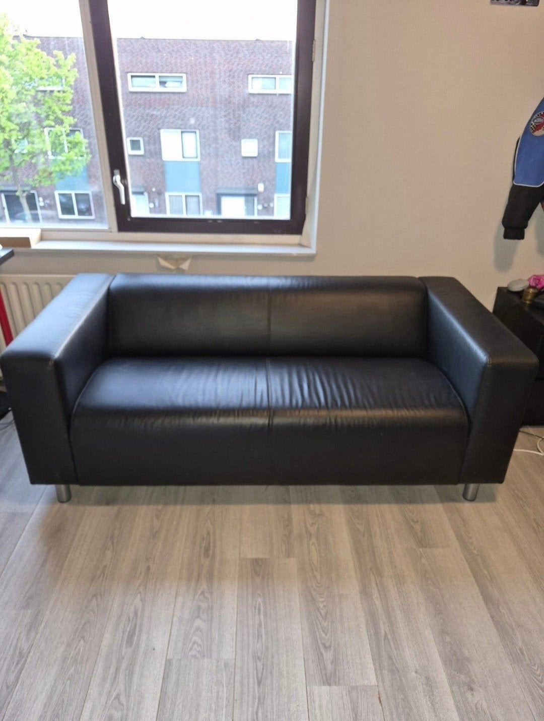 IKEA Klippan Bank Zwart - Tweepersoonsbank, Huis en Inrichting, Ophalen, Gebruikt, 150 tot 200 cm, Tweepersoons