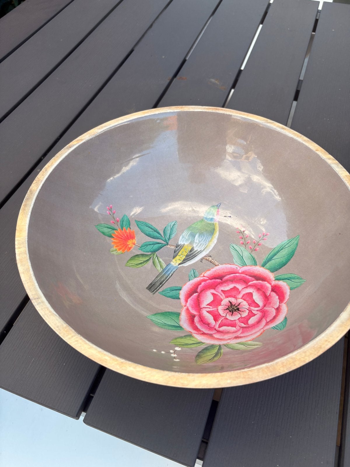 Pip Studio Fruitschaal Hout Gelakt met 28cm, Ophalen, Gebruikt, Schaal, Rond