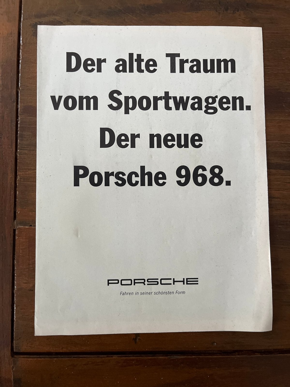 Porsche 968 brochure - Duitstalig (12 pagina's), Ophalen of Verzenden, Gelezen, Porsche