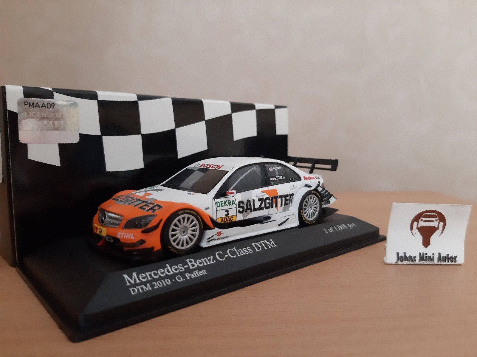 Mercedes C klasse DTM 2010 G. Paffett van Minichamps 1:43, Minichamps, Auto, Nieuw, Ophalen of Verzenden