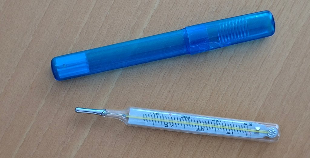Thermometer, Ophalen, Lichaamsthermometer, Glas, Zo goed als nieuw