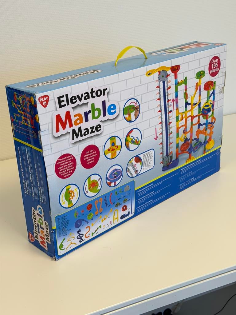 Gemotoriseerde Marble Race Knikkerbaan met Lift 195+ Delen, Jongen of Meisje, Ophalen of Verzenden, Zo goed als nieuw, H