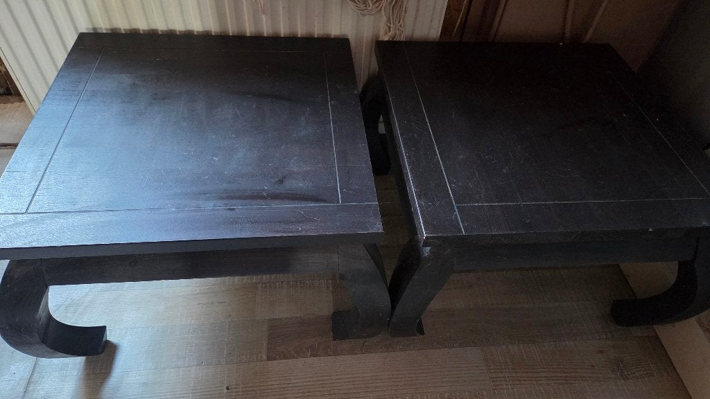 2 Opium tafels donker 40x60x60 samen of los te koop, Ophalen, Gebruikt, 50 tot 100 cm, 50 tot 100 cm