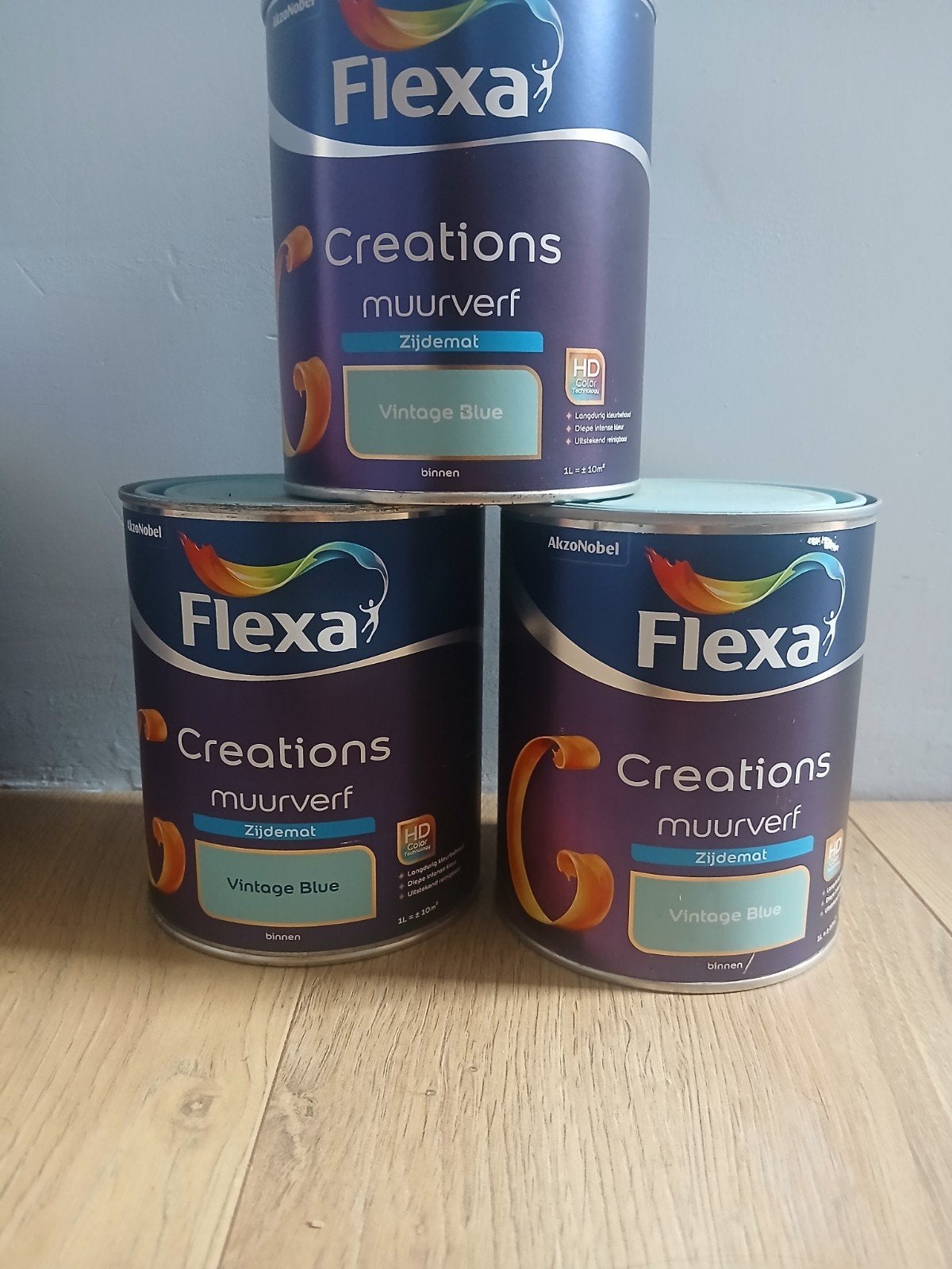 Foto 2 van flexa muurverf vintage blue