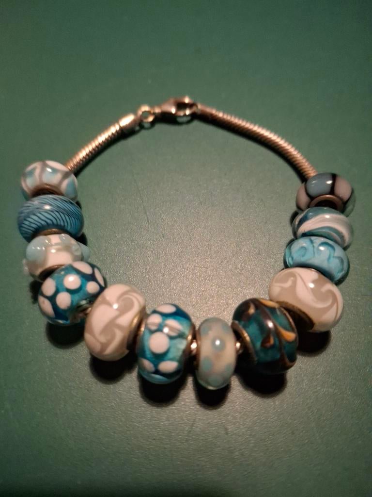 Zilveren  armband 20cm, Antiek en Kunst, Ophalen of Verzenden