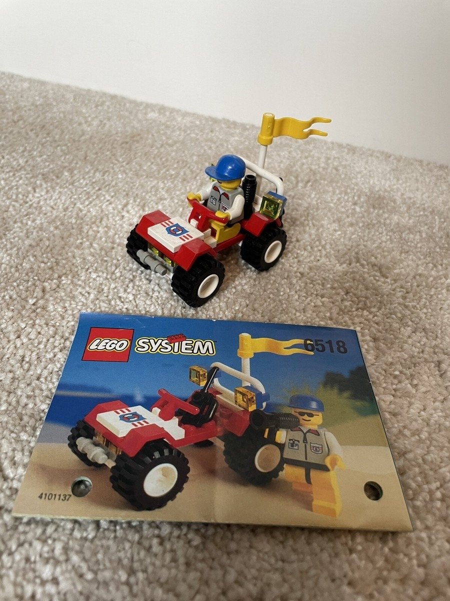 Lego 6518 Beach Buggy - Vintage set met minifiguur, Gebruikt, Overige thema's, Lego, Ophalen of Verzenden