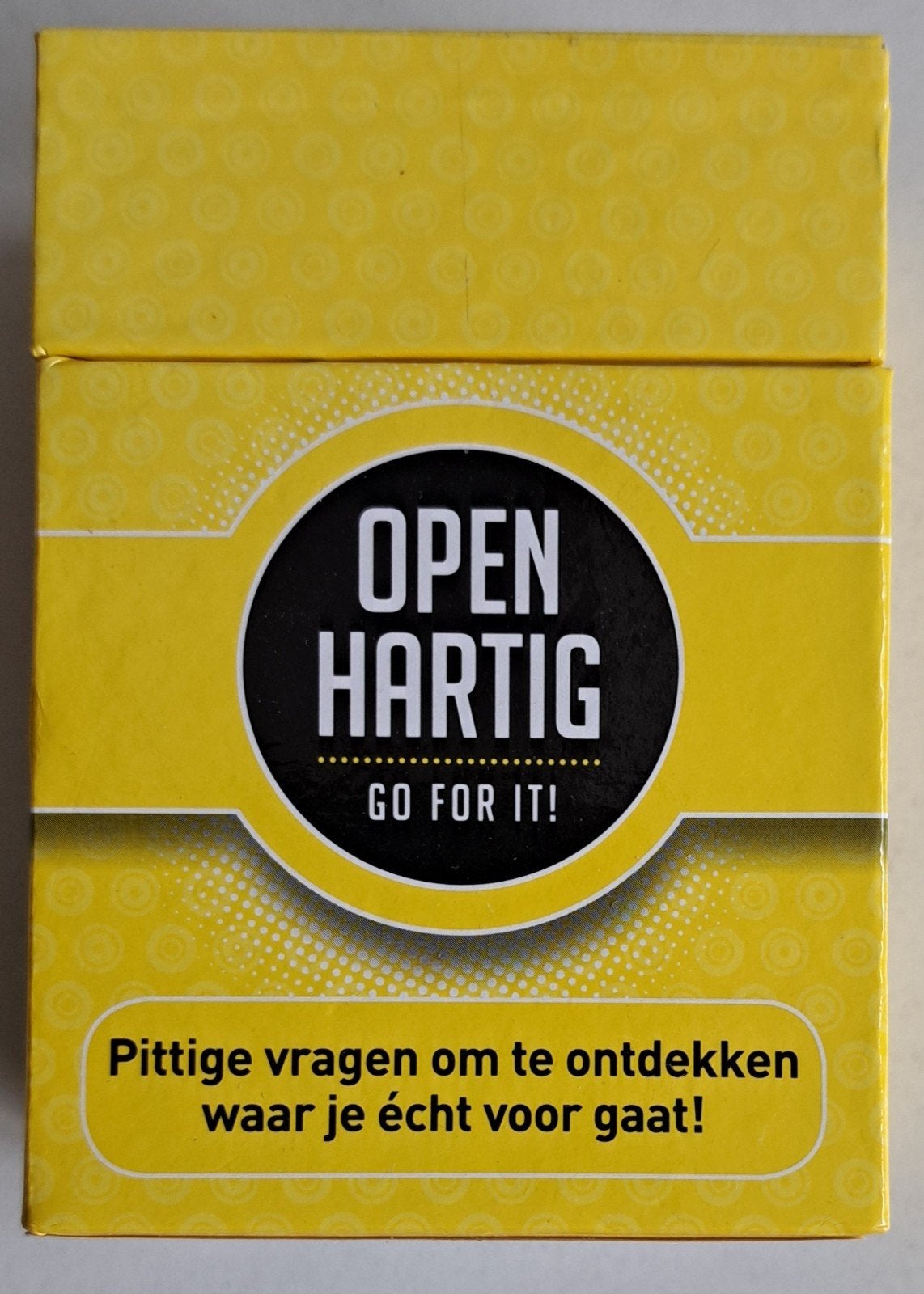 vragenspel Openhartig, Hobby en Vrije tijd, Ophalen of Verzenden, Zo goed als nieuw, Open Up!