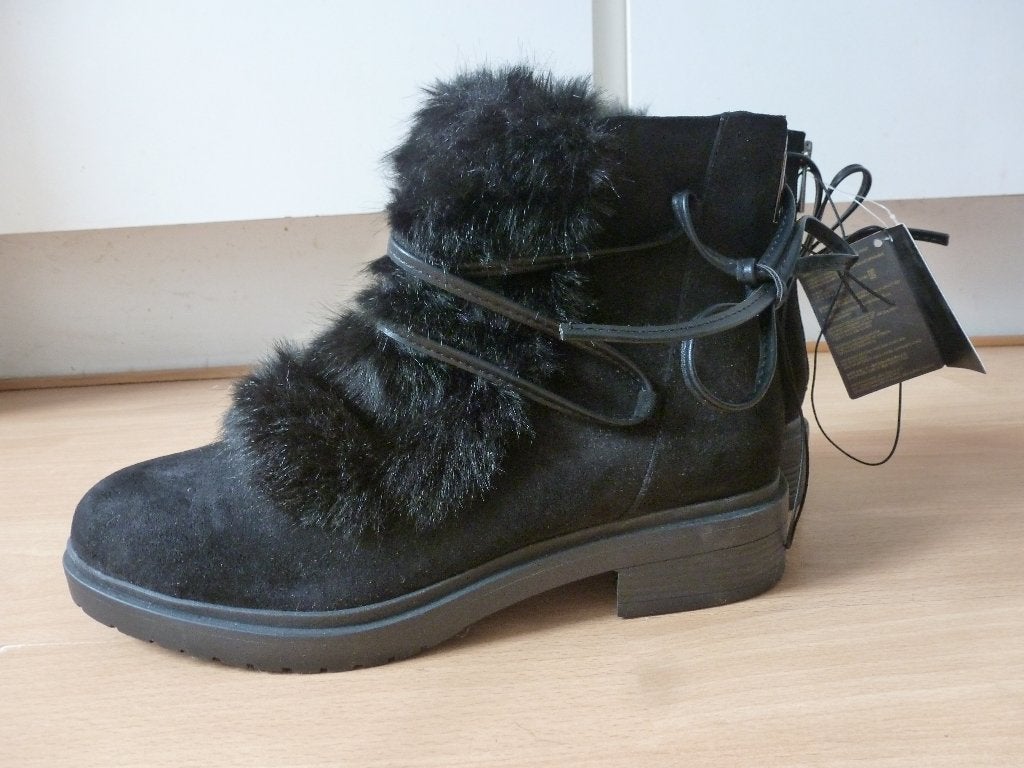 Forever 21 zwarte enkellaarzen korte laarzen nepbont maat 41, Zwart, Lage of Enkellaarzen, Nieuw, Ophalen of Verzenden