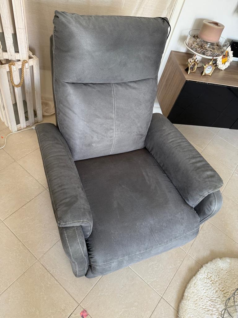 Luxe Elektrische Relaxfauteuil-Absolute Nieuwstaat Antraciet, Huis en Inrichting, Stoelen, Overige materialen, Nieuw, Ophalen of Verzenden