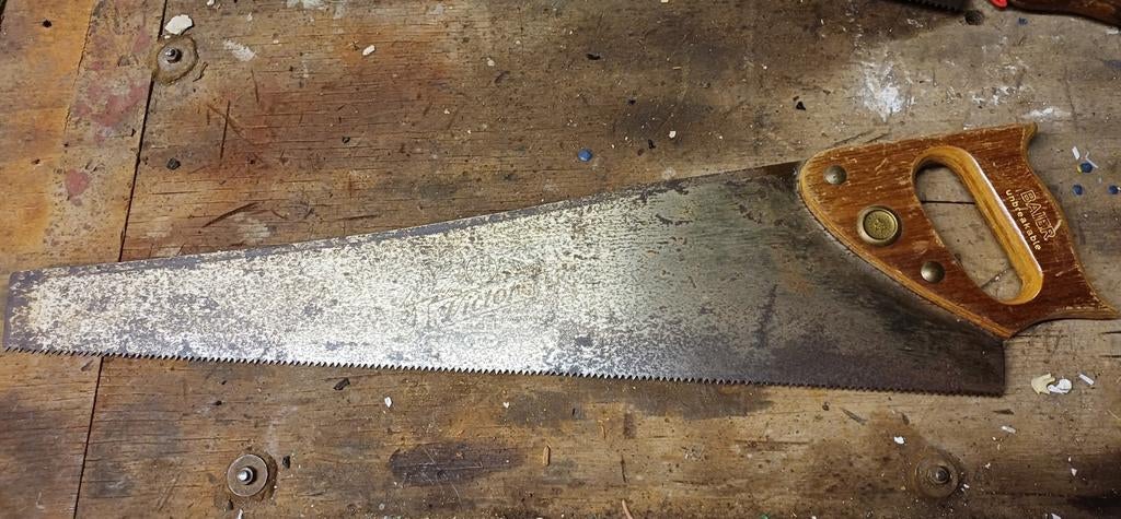 Oude Baier handzaag - Vintage gereedschap, Ophalen of Verzenden, Gebruikt, Overige typen, Baier