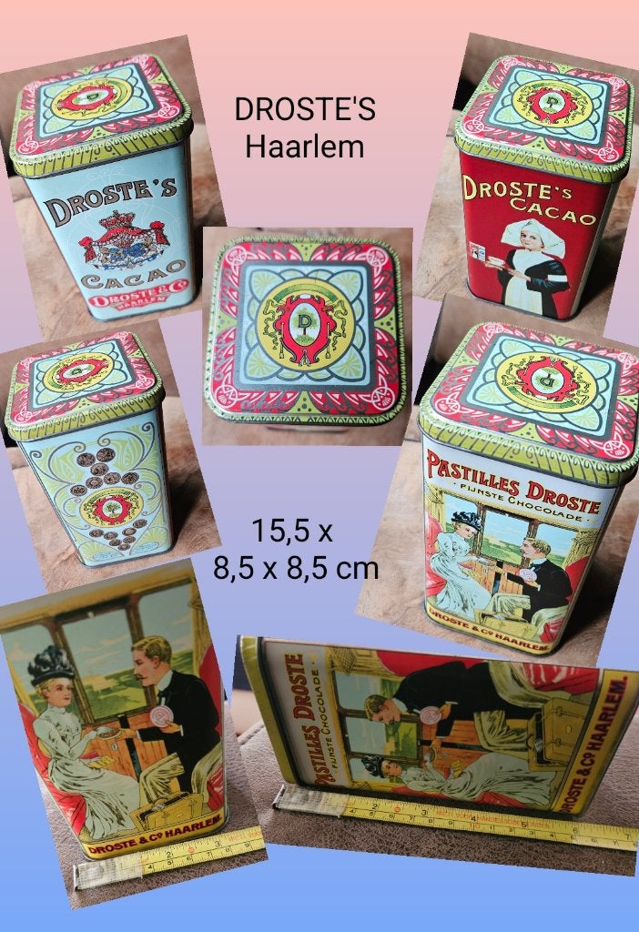 Droste's Cacao Haarlem super gaaf 15,5x8,5x8,5 oude vintage!, Verzamelen, Ophalen of Verzenden, Zo goed als nieuw, Overige, Droste